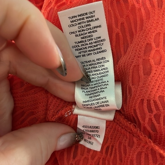 Chico’s 2 Pieces Coral Top 3/4 Sleeves & Tank Two Pieces Chicos Size 3 XL - Picture 12 of 12